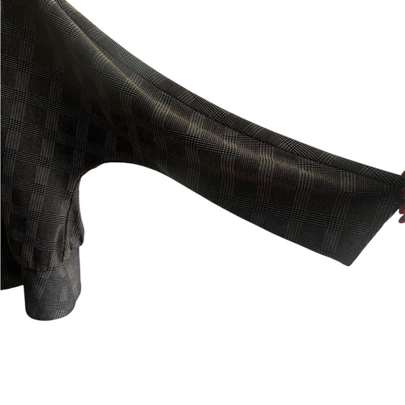 Express Black, Gray, and White Plaid Long Sleeve Shirt - Picture 6 of 7